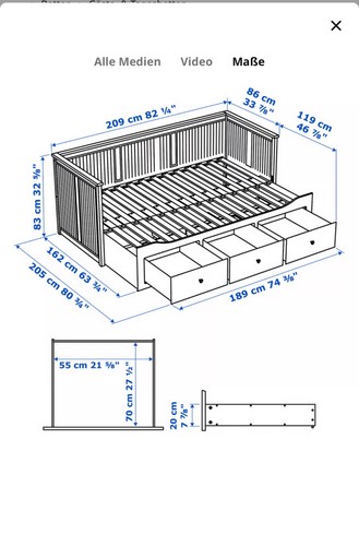 Sofabett 90x200 ikea - ikea, hemnes
